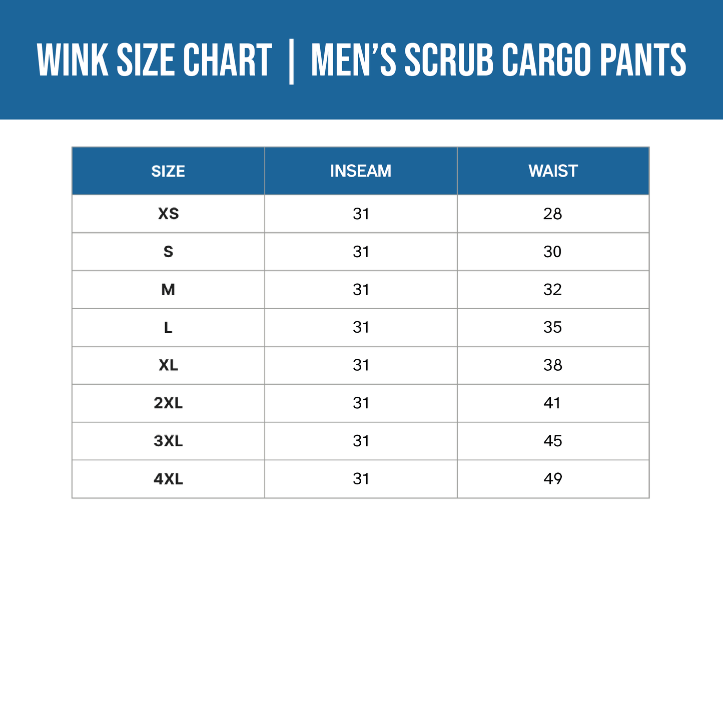 WINK | Men's Scrub Cargo Pants